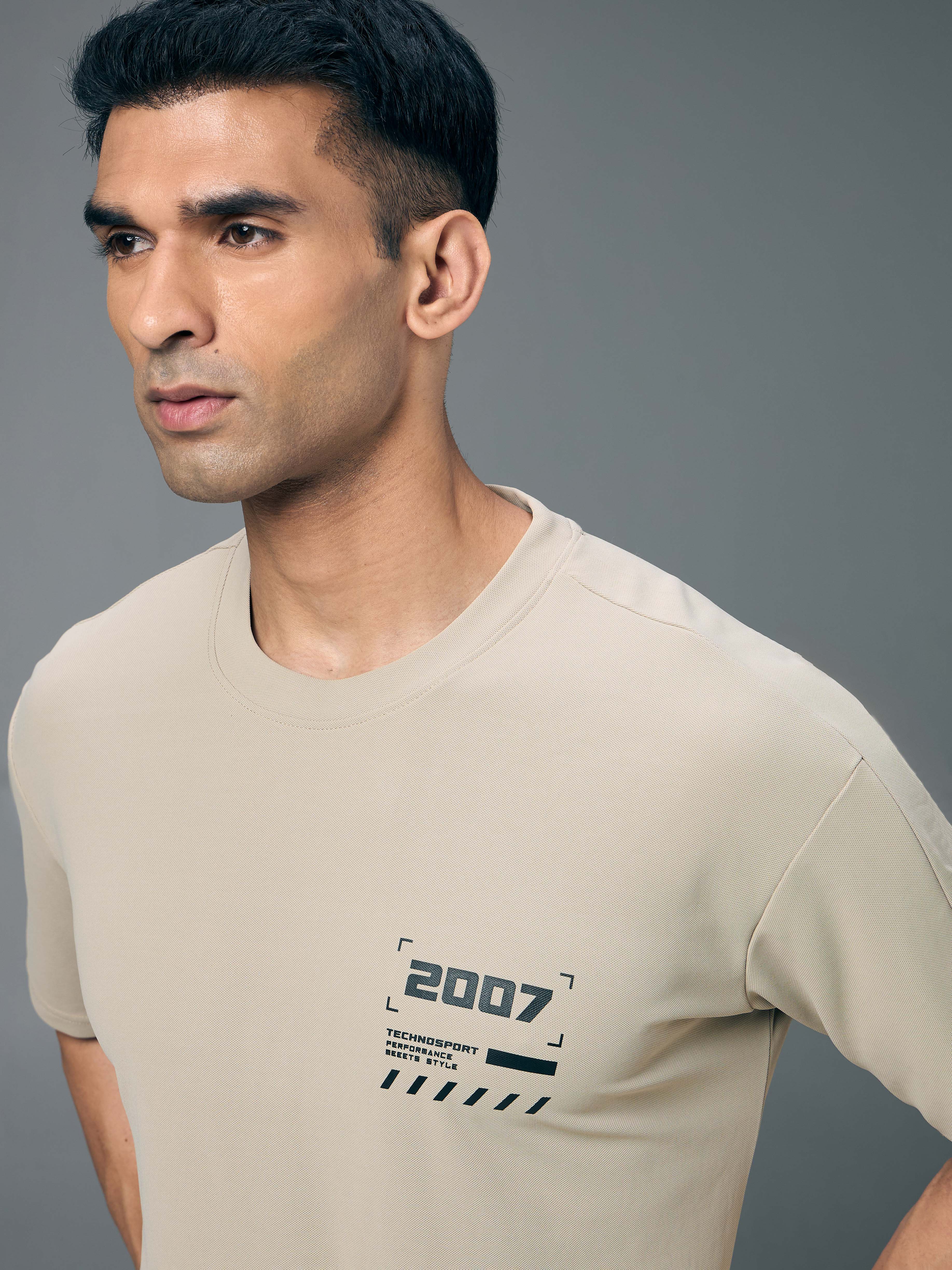 Men Typography Printed Oversized Round Neck Sports T-shirt with MATPIQ - Image 6