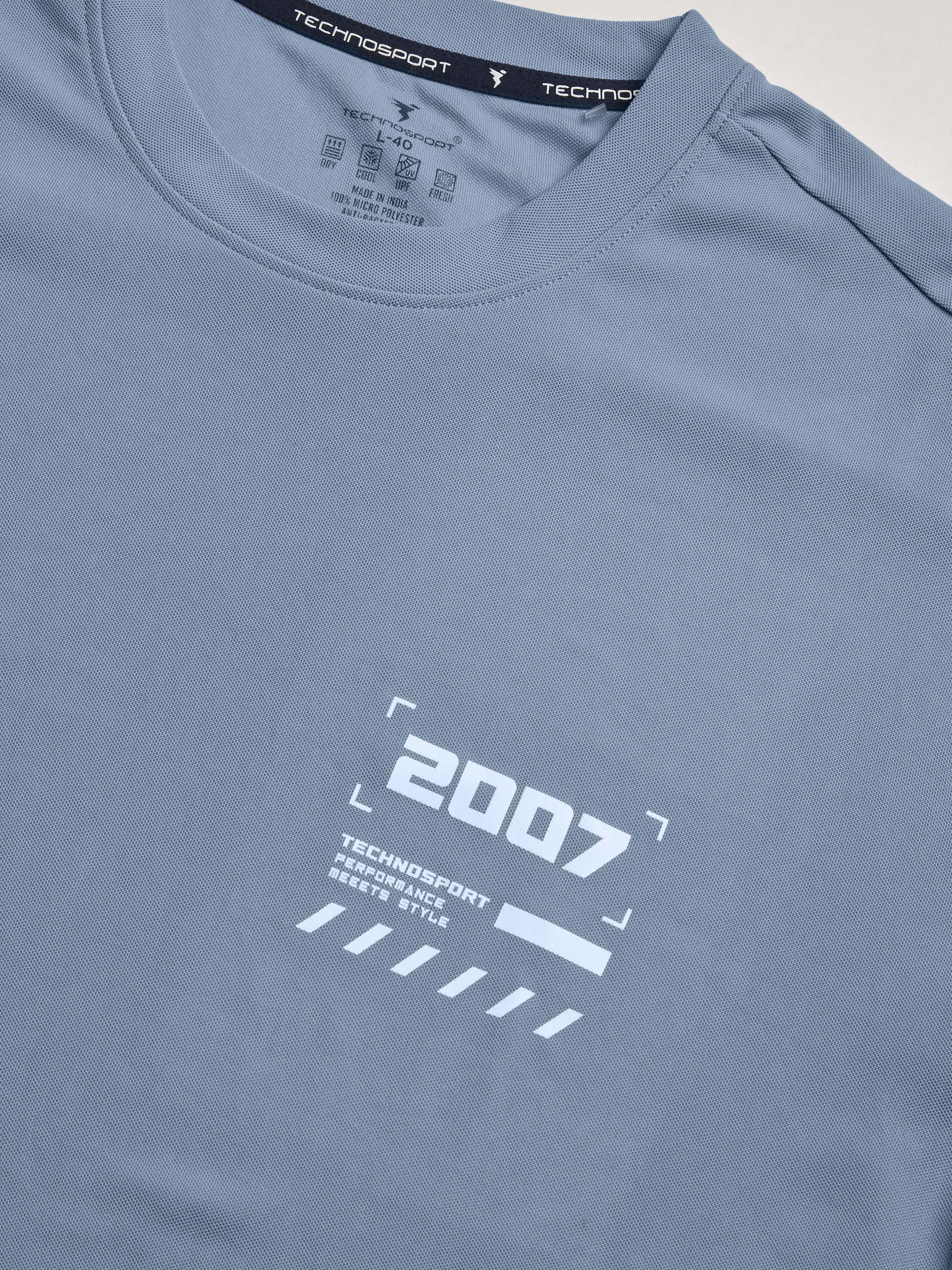 Men Typography Printed Oversized Round Neck Sports T-shirt with MATPIQ - Image 8