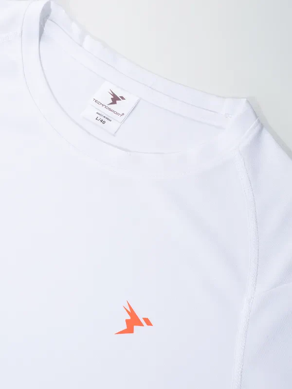 Men Solid Slim Fit Crew Neck T-shirt with TECHNO COOL - Image 6