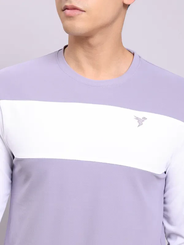 Men Colorblock Slim Fit Crew Neck T-shirt with TECHNOLITE - Image 6