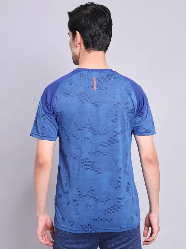 Men Jacquard Slim Fit Crew Neck T-shirt with VENTMESH - Image 3
