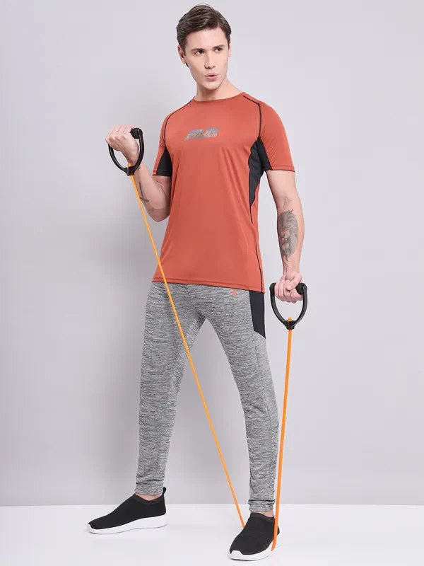 Men Printed Regular Fit Crew Neck T-shirt with TECHNO COOL+ - Image 5