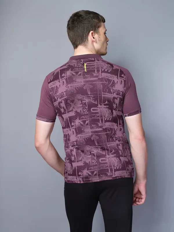Men Printed Slim Fit Polo T-shirt with DOUBLE COOL - Image 4