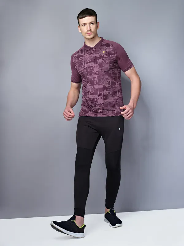 Men Printed Slim Fit Polo T-shirt with DOUBLE COOL - Image 5