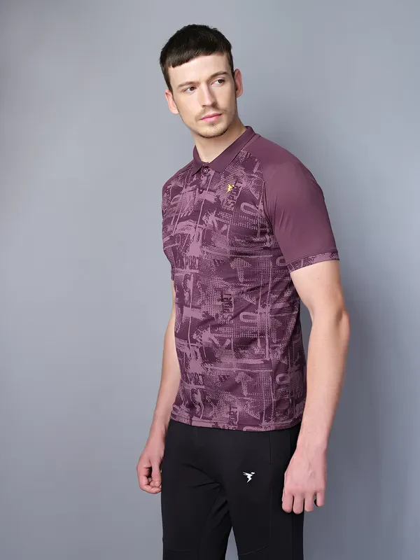 Men Printed Slim Fit Polo T-shirt with DOUBLE COOL - Image 6