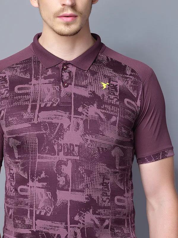 Men Printed Slim Fit Polo T-shirt with DOUBLE COOL - Image 7