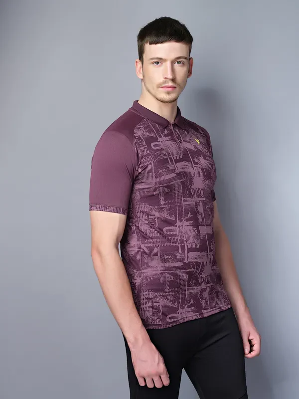 Men Printed Slim Fit Polo T-shirt with DOUBLE COOL - Image 8