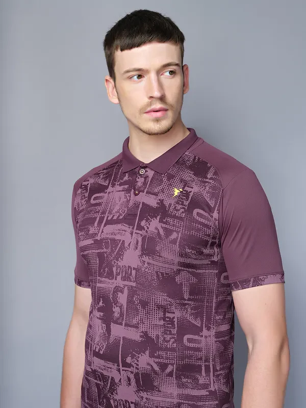 Men Printed Slim Fit Polo T-shirt with DOUBLE COOL - Image 9