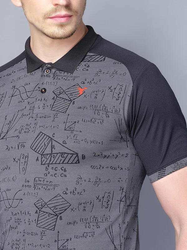 Men Printed Slim Fit Polo T-shirt with DOUBLE COOL - Image 9
