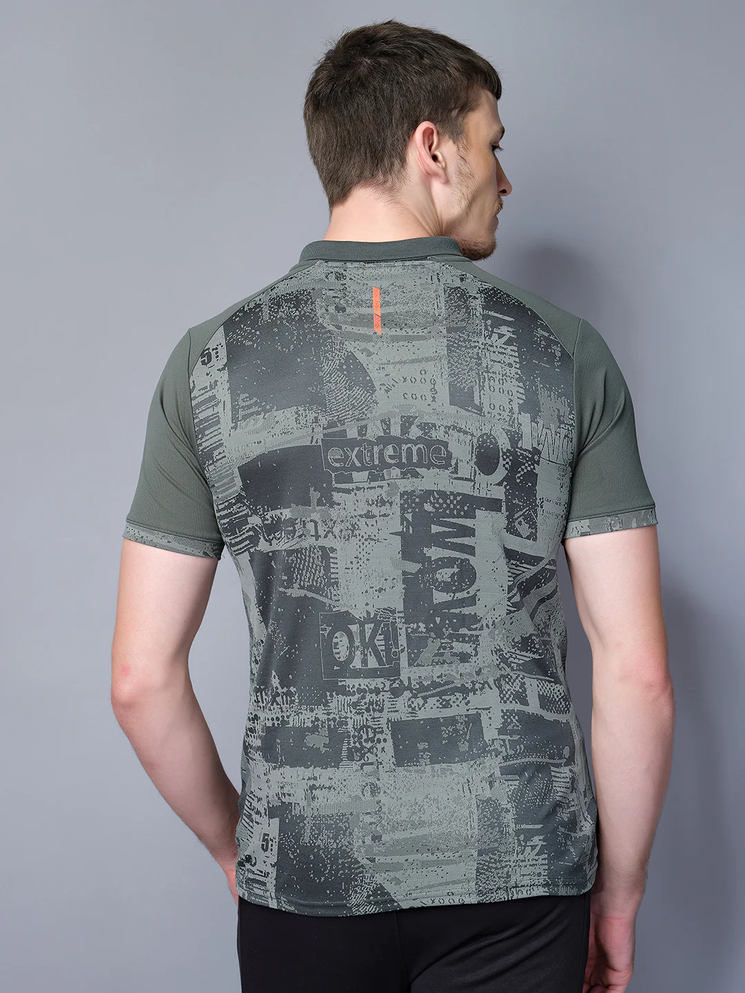 Men Printed Slim Fit Polo T-shirt with DOUBLE COOL - Image 2