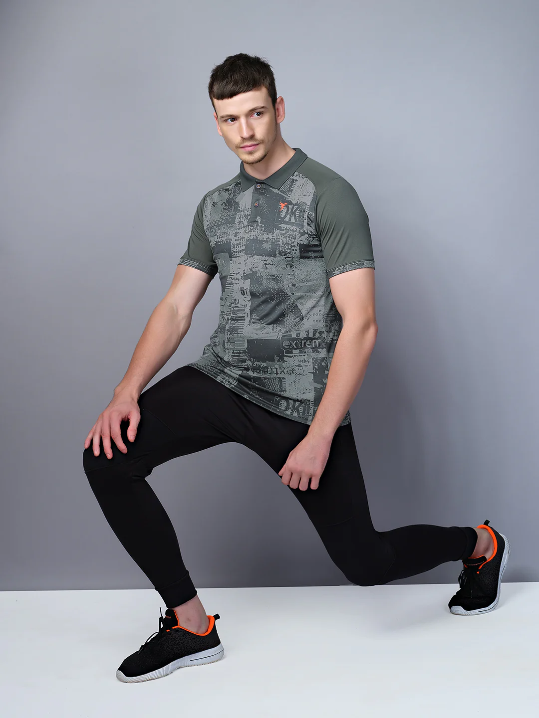 Men Printed Slim Fit Polo T-shirt with DOUBLE COOL - Image 6