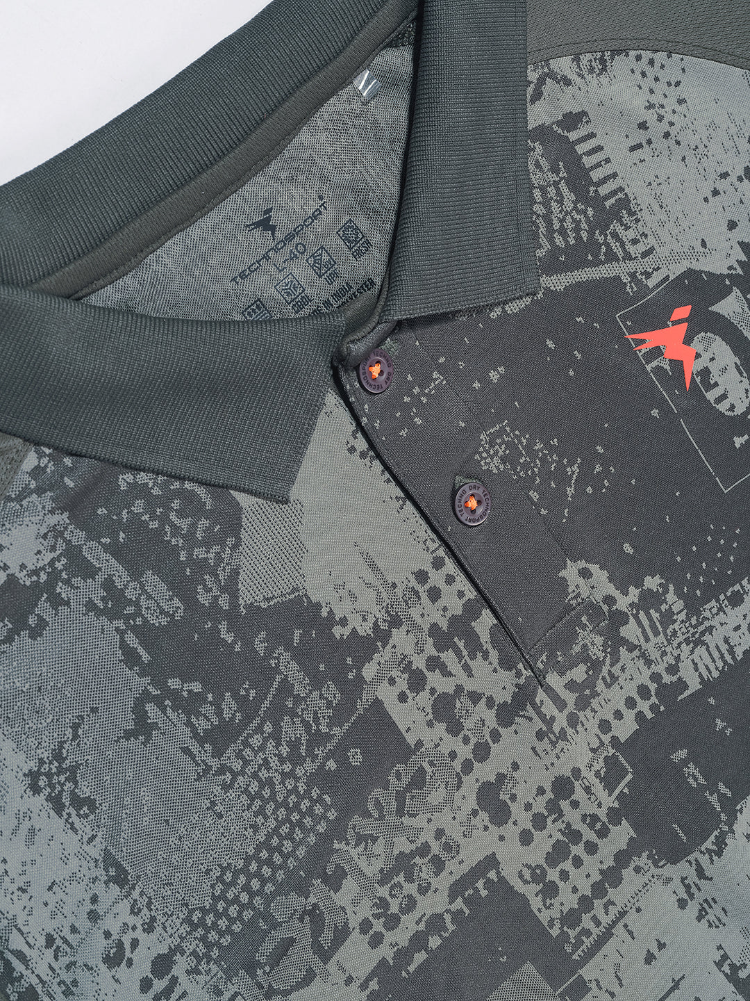 Men Printed Slim Fit Polo T-shirt with DOUBLE COOL - Image 8