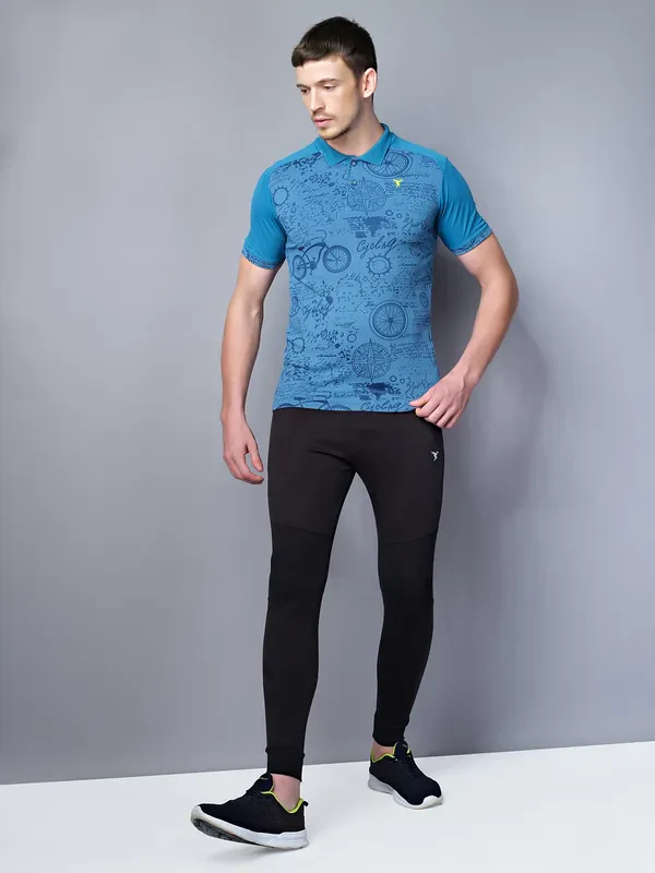 Men Printed Slim Fit Polo T-shirt with DOUBLE COOL - Image 5