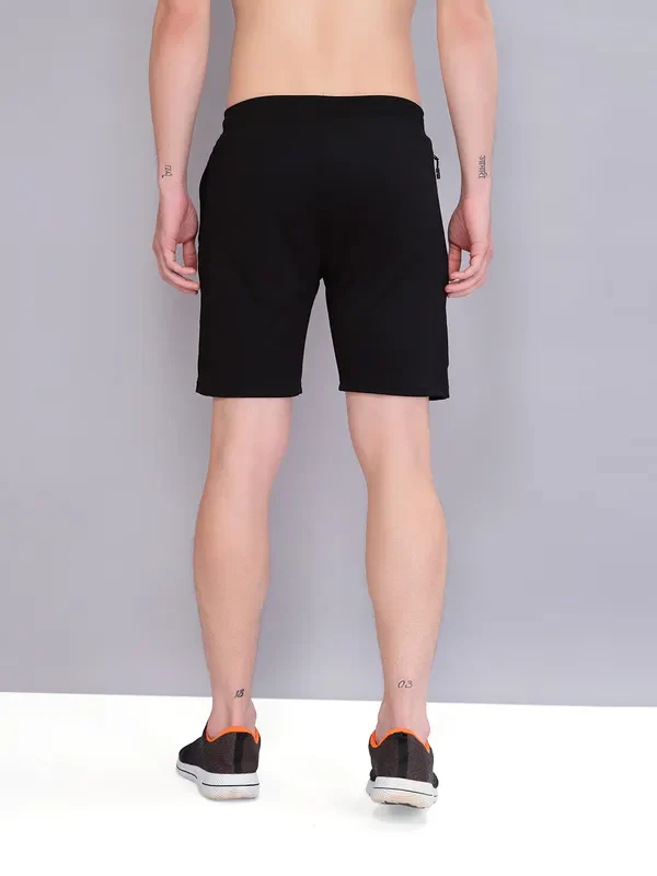 Men Solid Slim Fit Shorts with ELASTO PLUS - Image 2