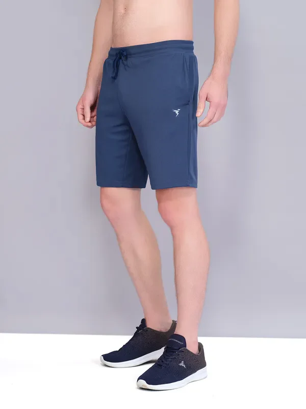 Men Solid Slim Fit Shorts with ELASTO PLUS - Image 5
