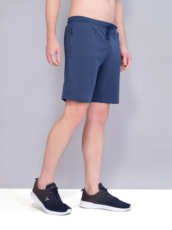 Men Solid Slim Fit Shorts with ELASTO PLUS - Image 6
