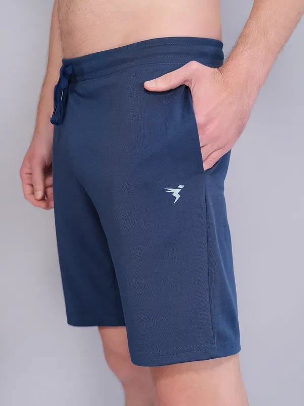 Men Solid Slim Fit Shorts with ELASTO PLUS - Image 7