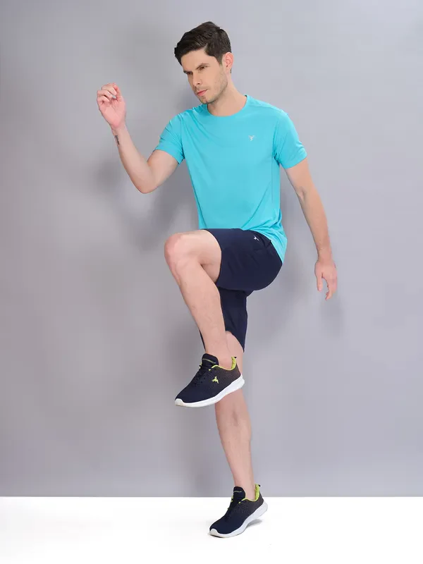 Men Solid Slim Fit Shorts with ELASTO PLUS - Image 4