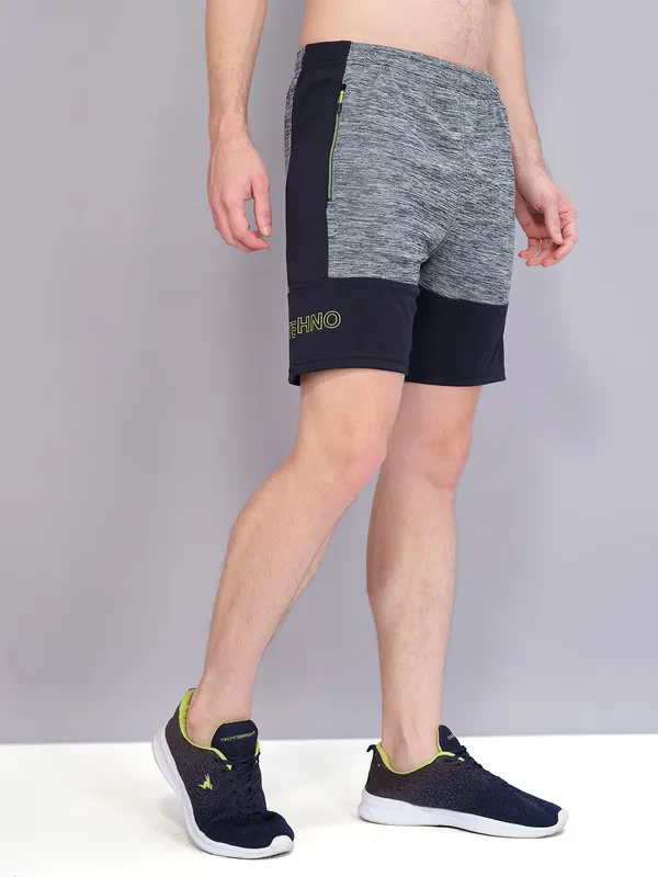 Men Melange Slim Fit Shorts with TECHNO GUARD - Image 5