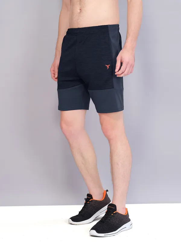 Men Melange Slim Fit Shorts with TECHNO GUARD - Image 3