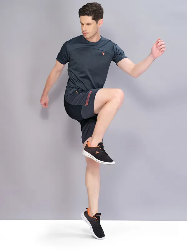 Men Melange Slim Fit Shorts with TECHNO GUARD - Image 4