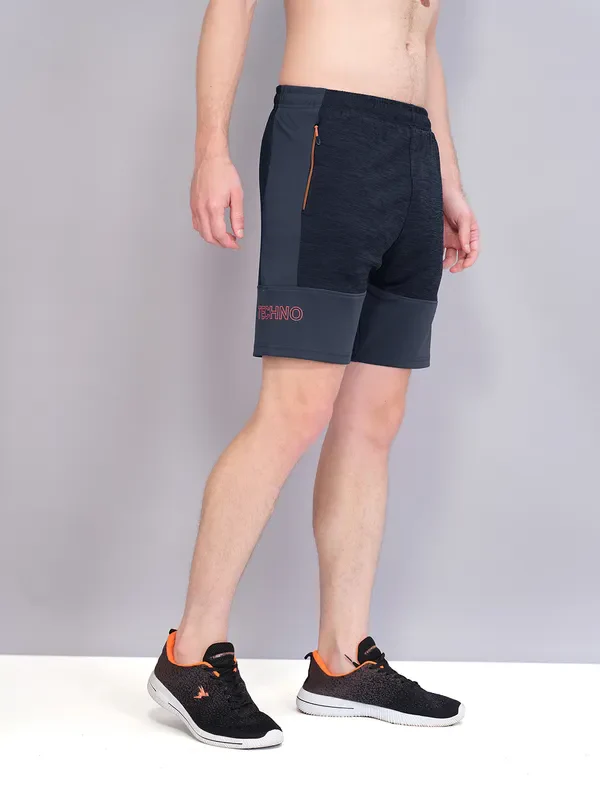 Men Melange Slim Fit Shorts with TECHNO GUARD - Image 5