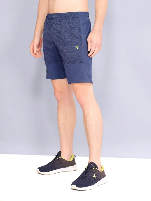 Men Melange Slim Fit Shorts with TECHNO GUARD - Image 2