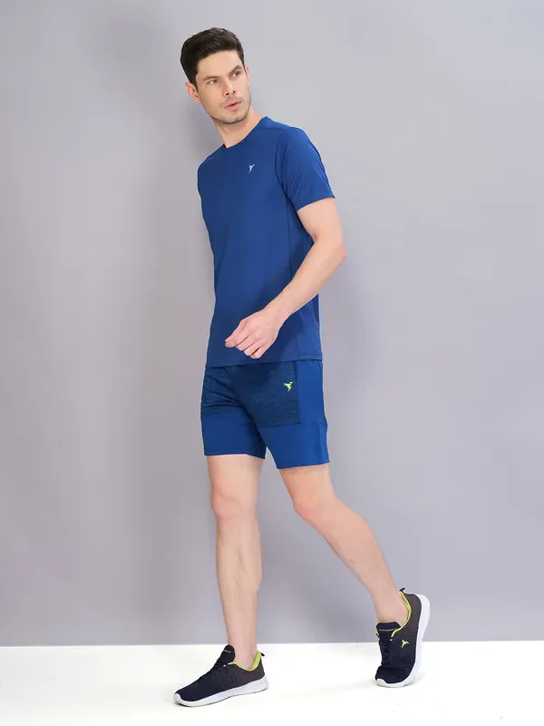 Men Melange Slim Fit Shorts with TECHNO GUARD - Image 4