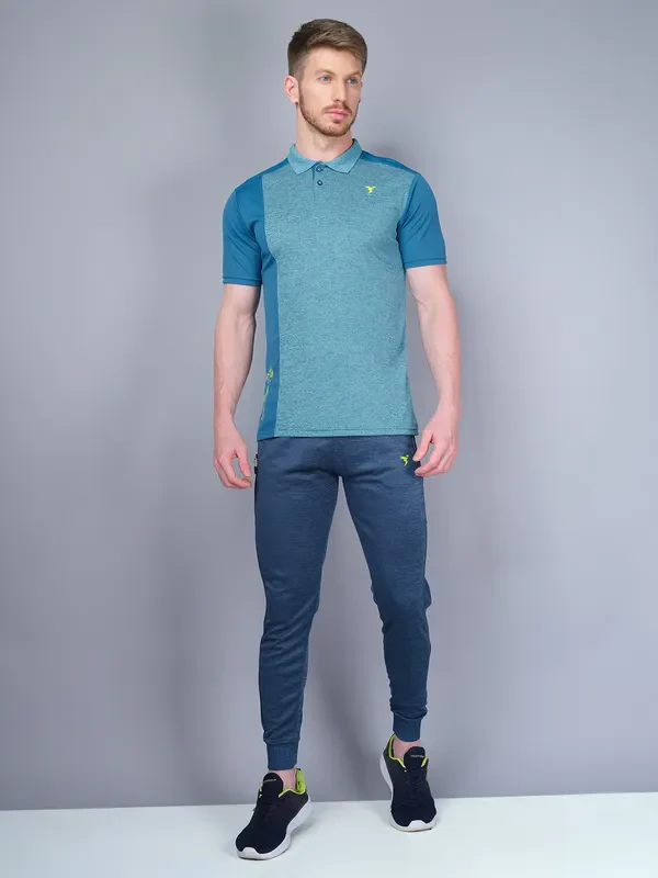Men Melange Slim Fit Polo T-shirt with DOUBLE COOL - Image 4