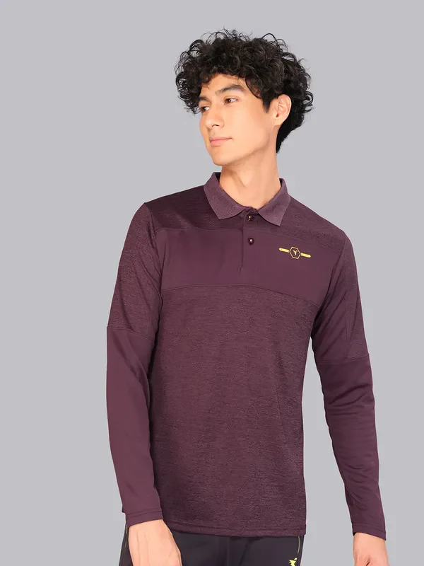 Men Melange Slim Fit Polo T-shirt with DOUBLE COOL - Image 4