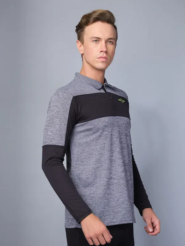 Men Melange Slim Fit Polo T-shirt with DOUBLE COOL - Image 6