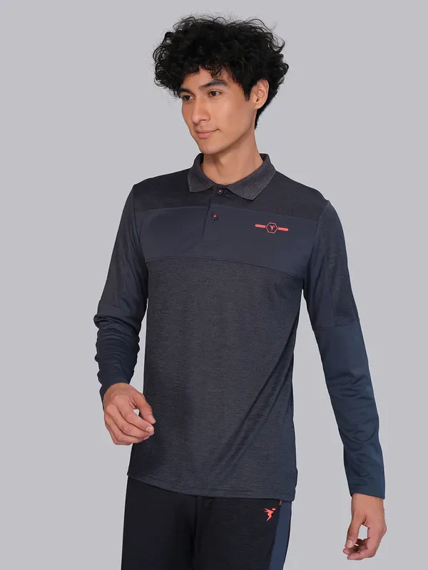Men Melange Slim Fit Polo T-shirt with DOUBLE COOL - Image 6