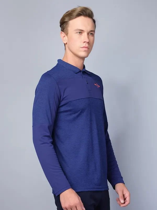 Men Melange Slim Fit Polo T-shirt with DOUBLE COOL - Image 6