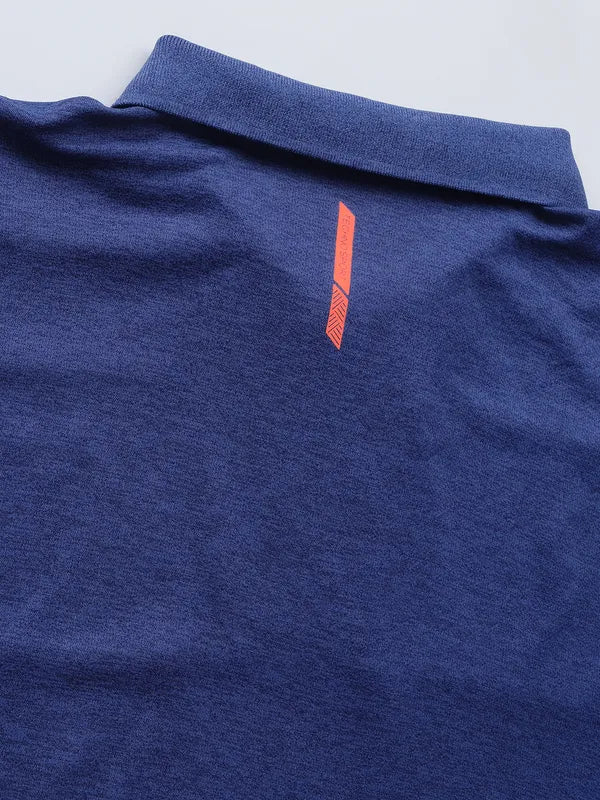Men Melange Slim Fit Polo T-shirt with DOUBLE COOL - Image 8