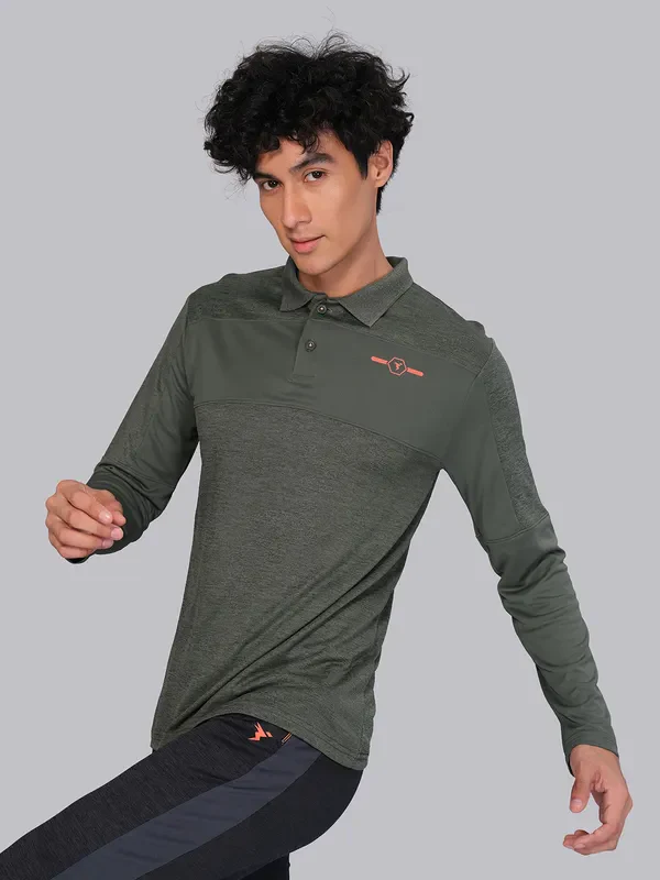 Men Melange Slim Fit Polo T-shirt with DOUBLE COOL - Image 6