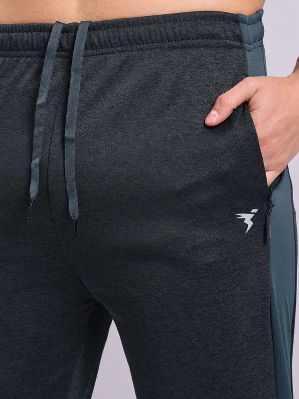 Men Melange Slim Fit Trackpants with TECHNO DRY - Image 6