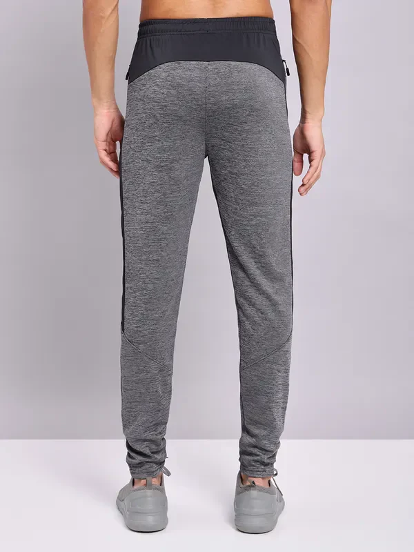 Men Melange Slim Fit Trackpants with TECHNO DRY - Image 2