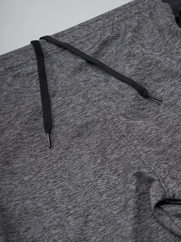 Men Melange Slim Fit Trackpants with TECHNO DRY - Image 5