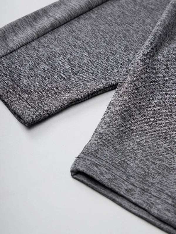 Men Melange Slim Fit Trackpants with TECHNO DRY - Image 7