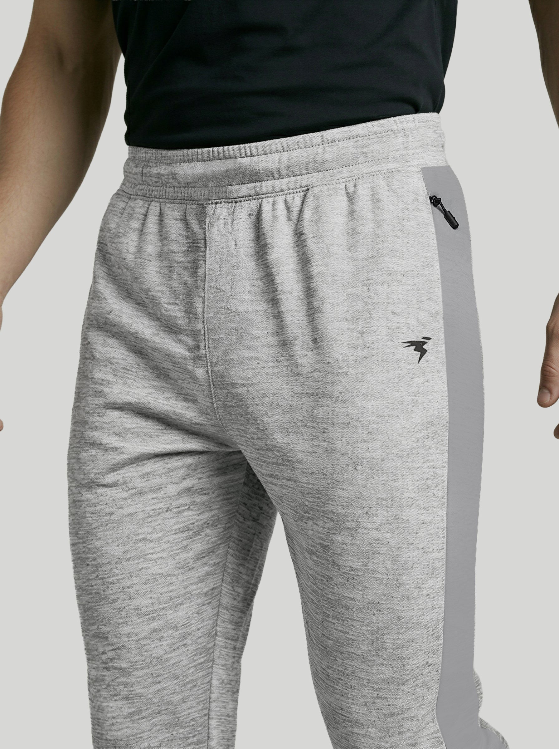 Men Melange Slim Fit Trackpants with TECHNO DRY - Image 6