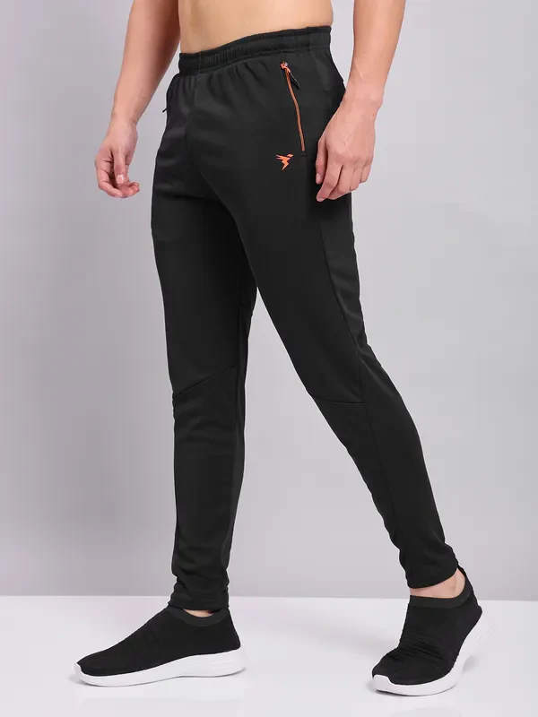 Men Solid Slim Fit Trackpants with TECHNO DRY - Image 4