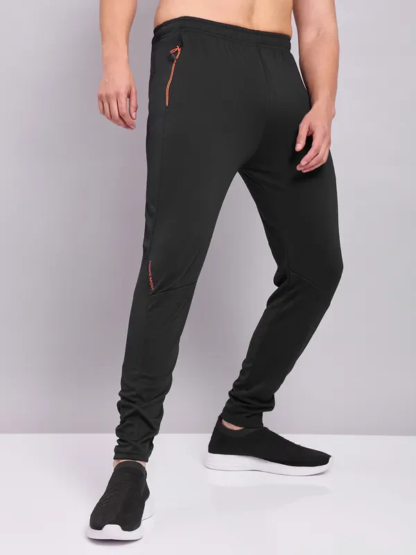Men Solid Slim Fit Trackpants with TECHNO DRY - Image 5