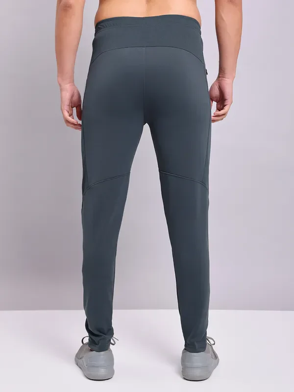 Men Solid Slim Fit Trackpants with TECHNO DRY - Image 3
