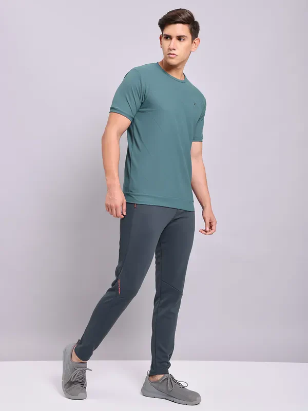 Men Solid Slim Fit Trackpants with TECHNO DRY - Image 5