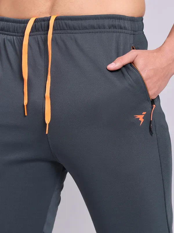 Men Solid Slim Fit Trackpants with TECHNO DRY - Image 6