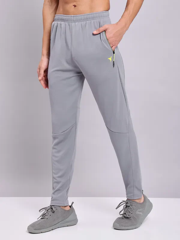 Men Solid Slim Fit Trackpants with TECHNO DRY - Image 5