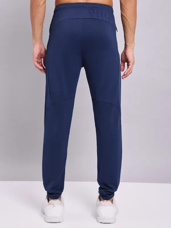 Men Solid Slim Fit Trackpants with TECHNO DRY - Image 3