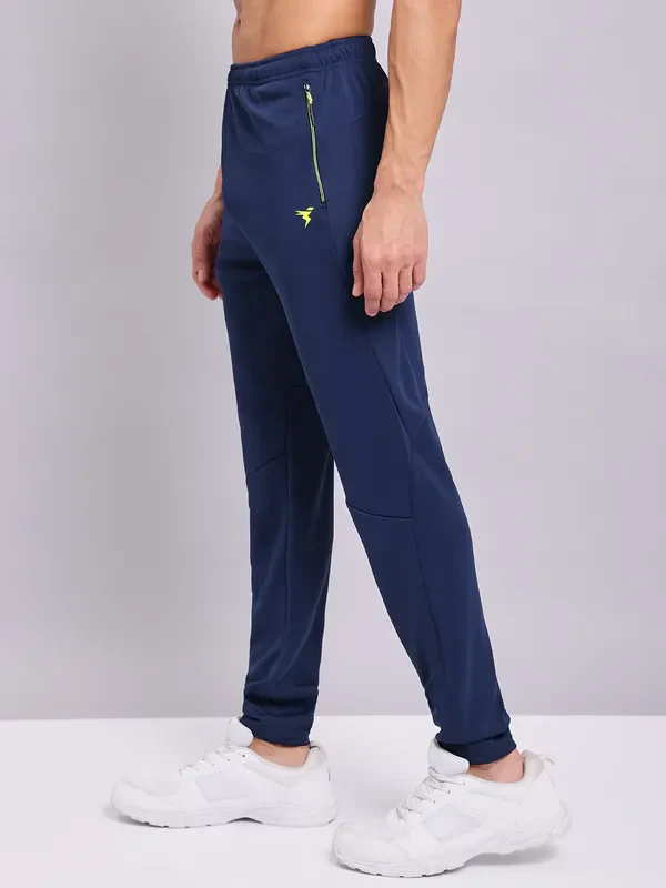 Men Solid Slim Fit Trackpants with TECHNO DRY - Image 4