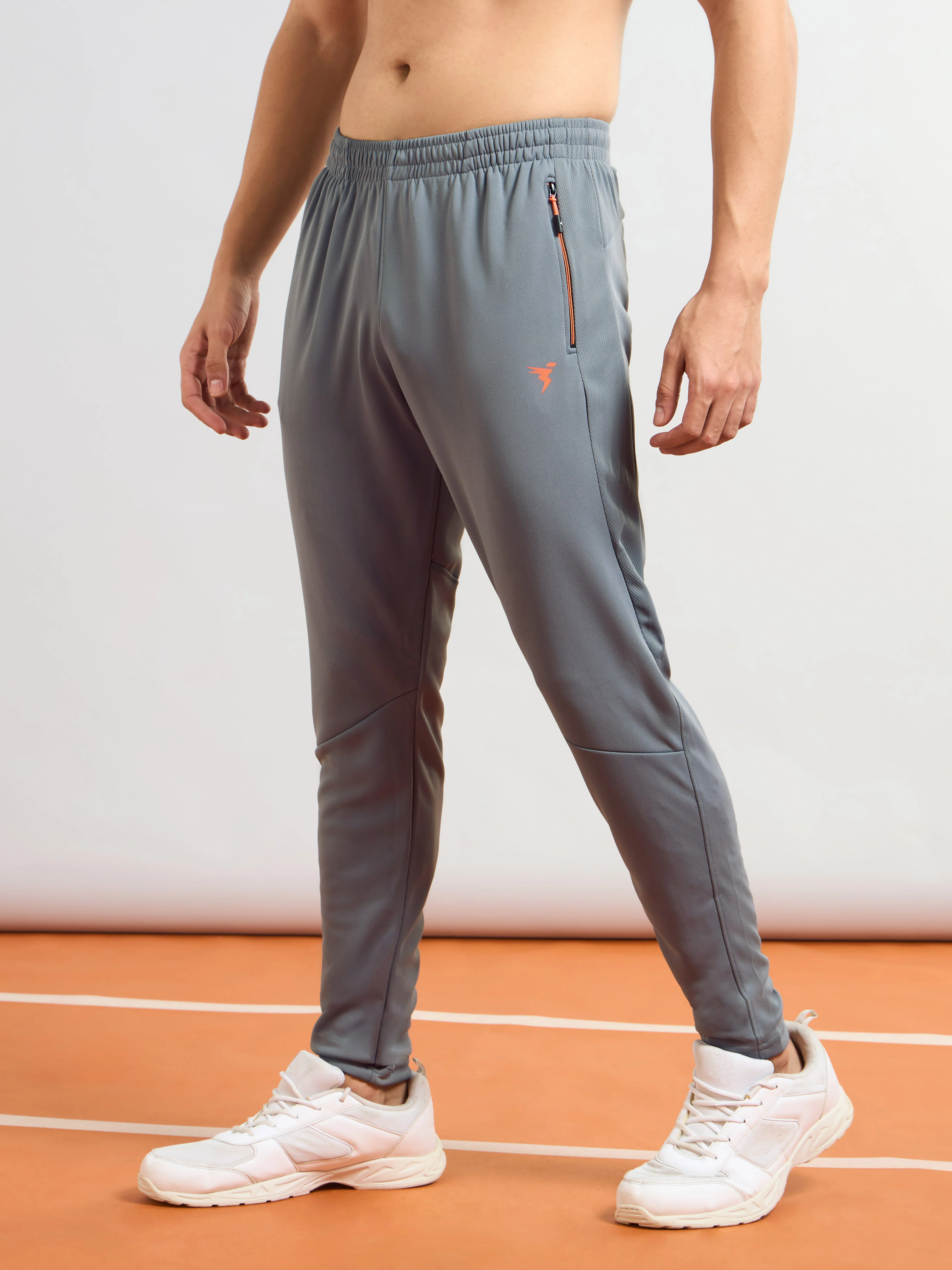 Men Solid Slim Fit Trackpants with TECHNO DRY - Image 3