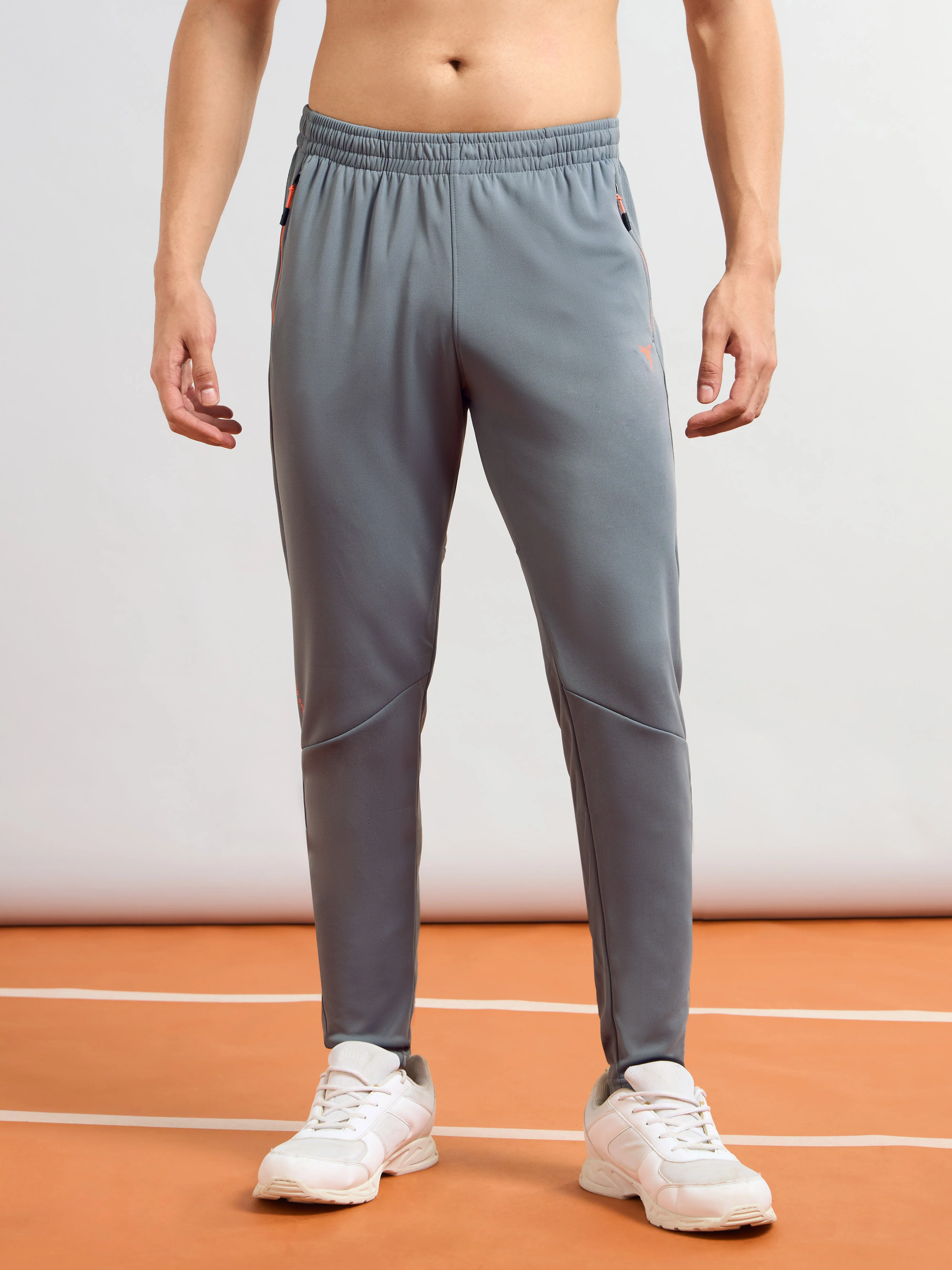 Men Solid Slim Fit Trackpants with TECHNO DRY - Image 4